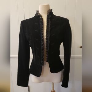 Black velvet bolero jacket Sz S
